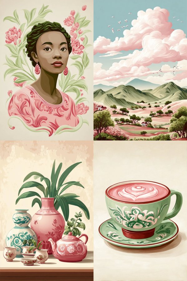 Blossoms and Brews: A Pastel Dream