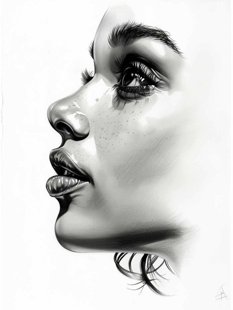 Dramatic Charcoal Portrait Studies - Image 2