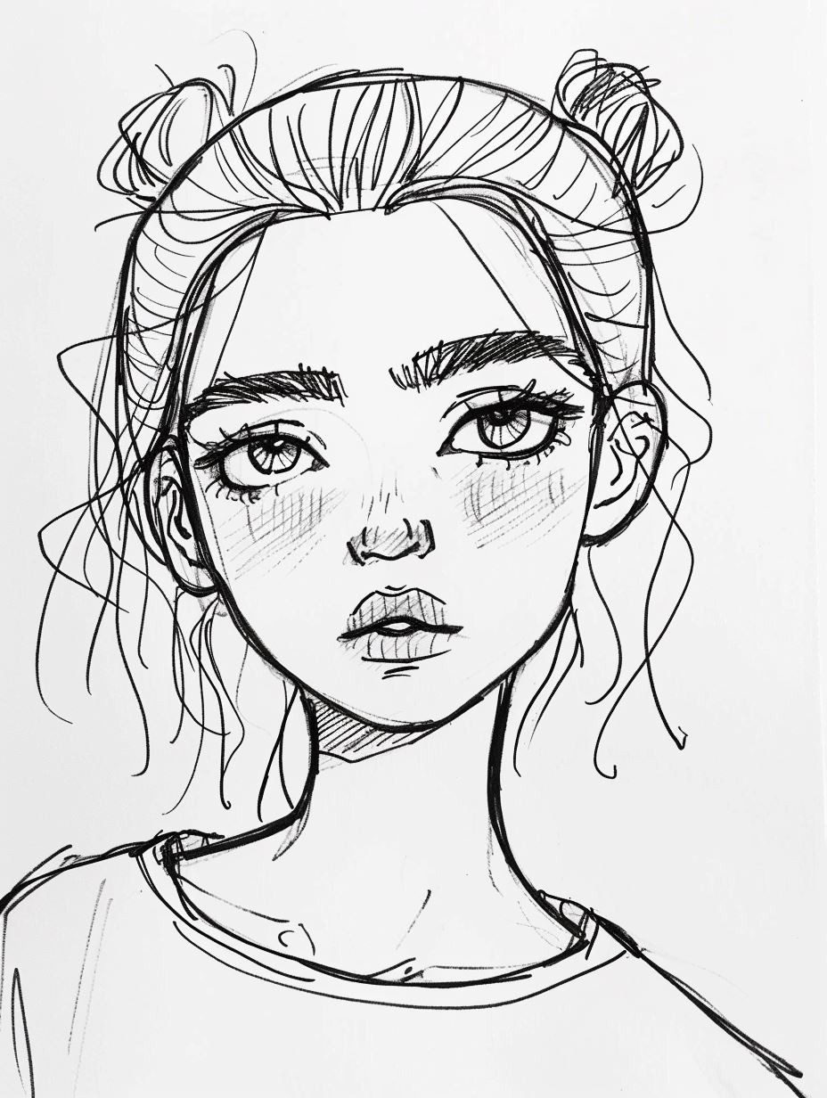 Ethereal Sketchbook Portrait Studies - Image 4