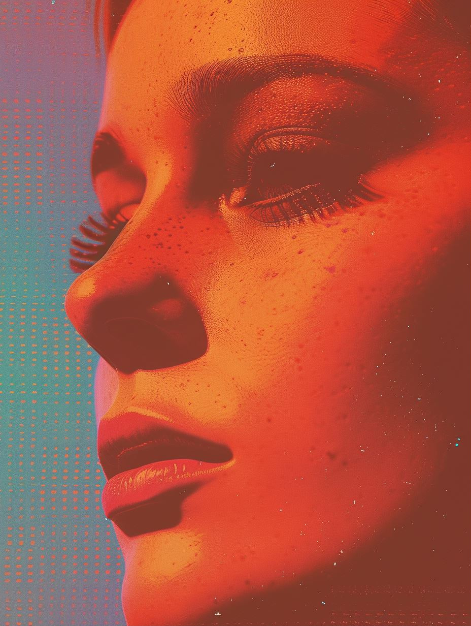 Neon Glow Portrait Study