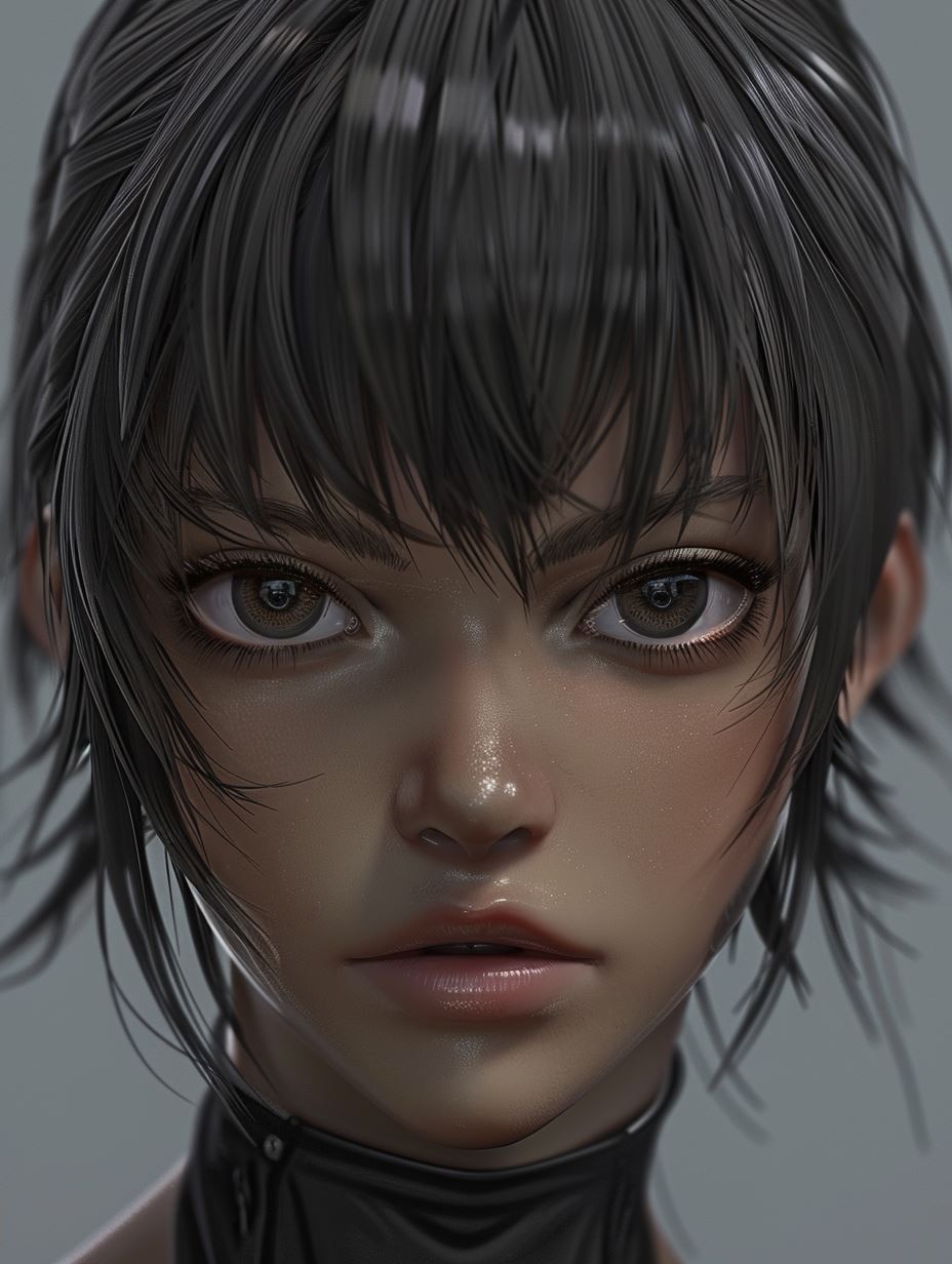 Melancholy Raindrops on Porcelain Skin - Image 4