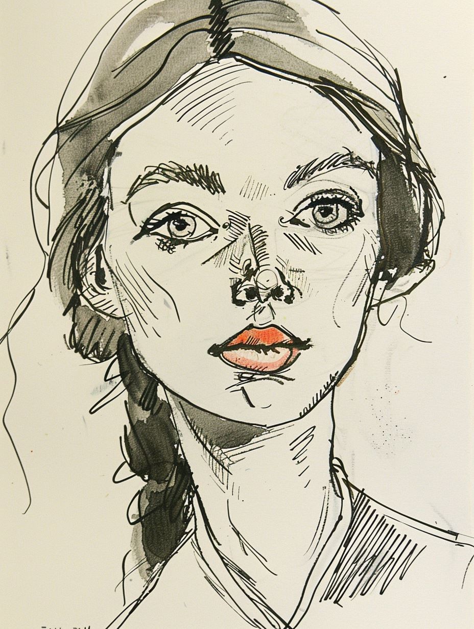Crimson Lips: A Study in Ink - Image 4