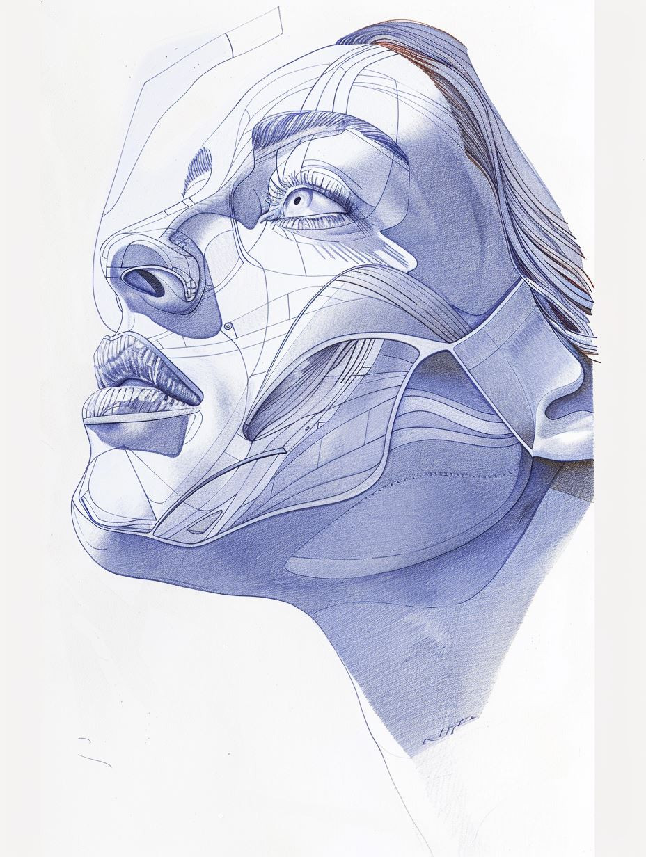 Ethereal Blue Fluid Portraits - Image 4