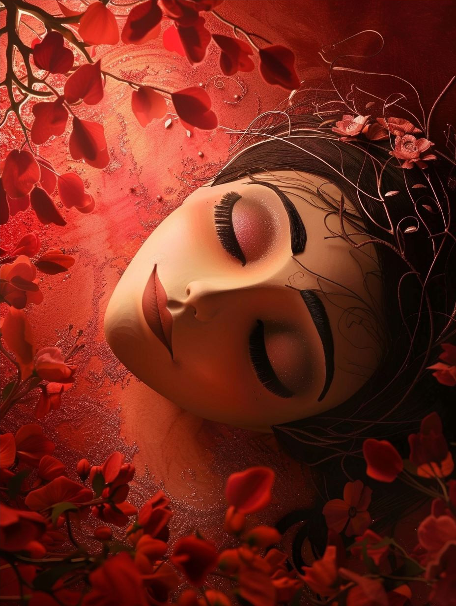 Crimson Dreams of Ethereal Grace - Image 4