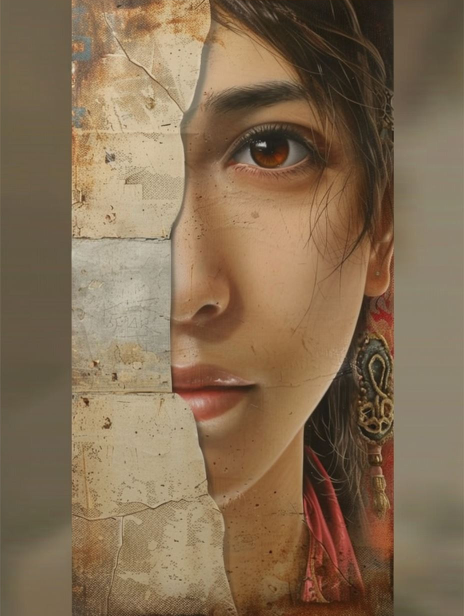 Vintage Paper Portrait - Image 4