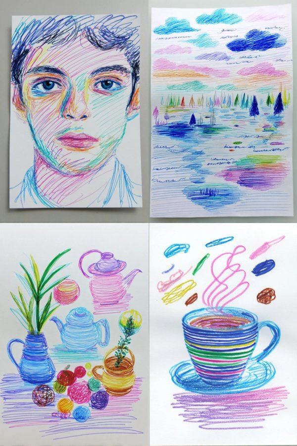 Vibrant Prism: A Collection of Colored Sketches