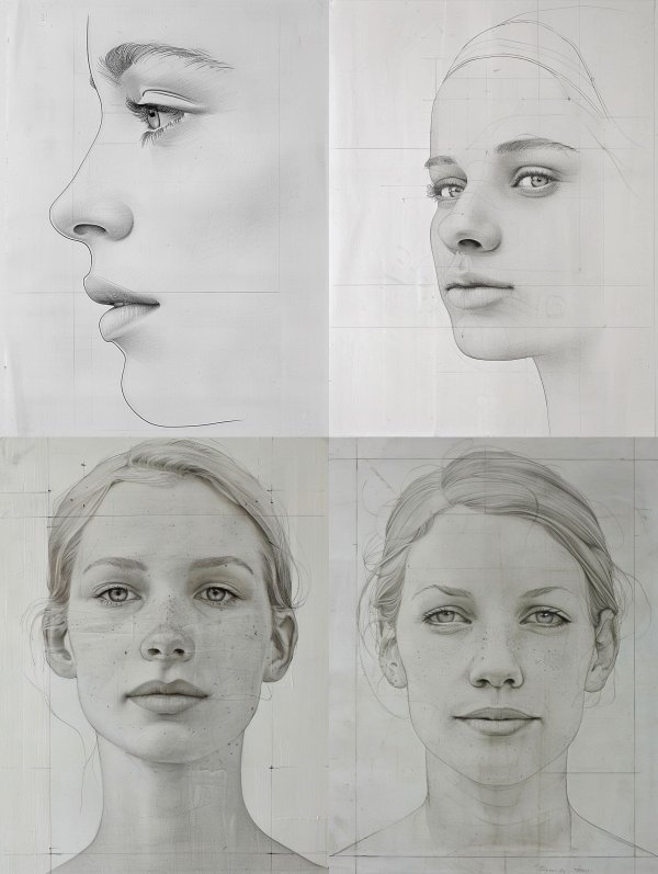 Classical Graphite Portrait Study