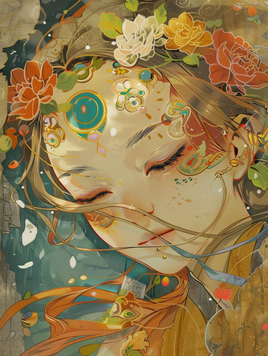 Ethereal Golden Spirit Portrait - Image 4