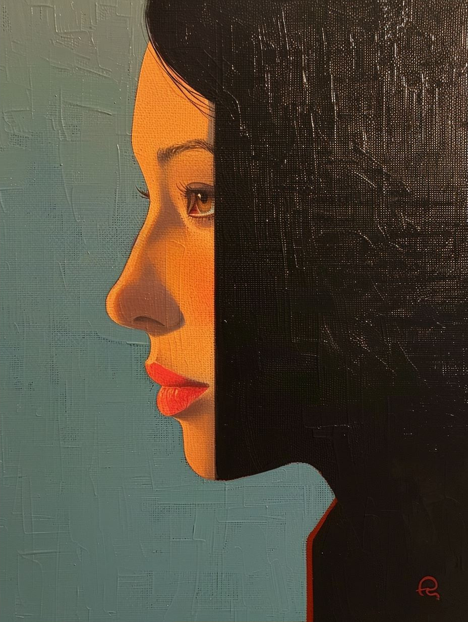 Veiled Mystery in Crimson - Image 2
