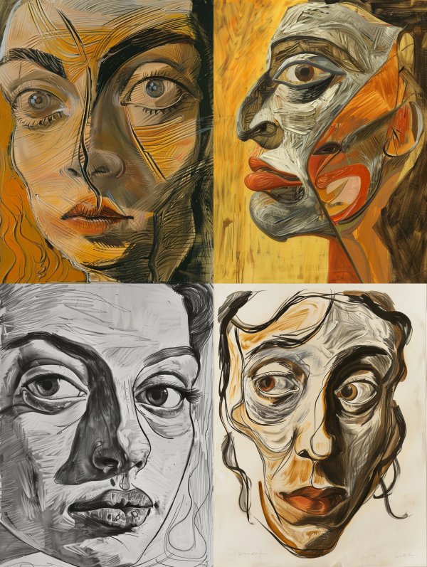 Fragmented Souls Abstract Portraits