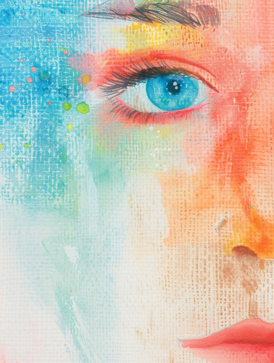 Prismatic Watercolor Portrait Study - Image 4