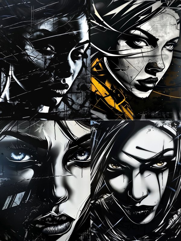 Dark Noir Cyberpunk Portraits