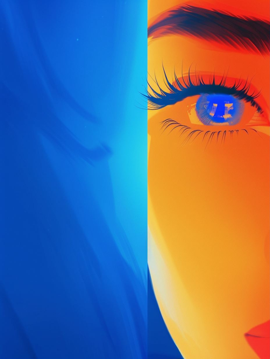 Neon Azure Dream Portraits - Image 1