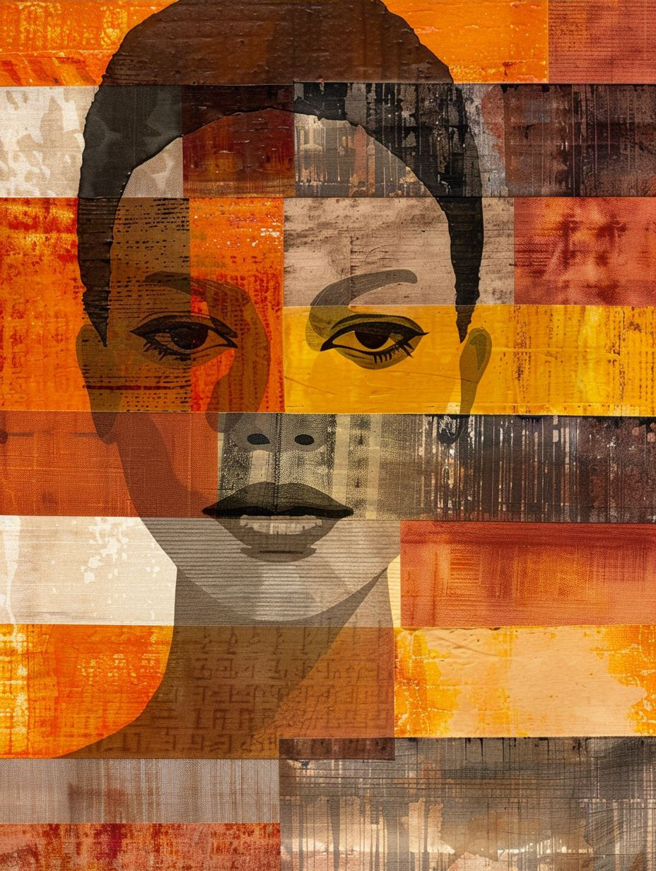 Fragmented Amber Portrait Study - Image 3
