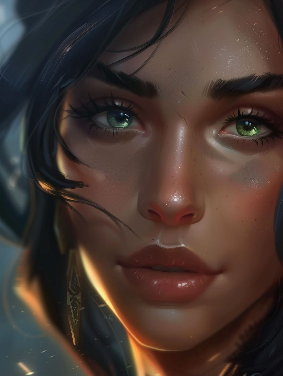 Ethereal Gazes: A Digital Portrait Study - Image 2