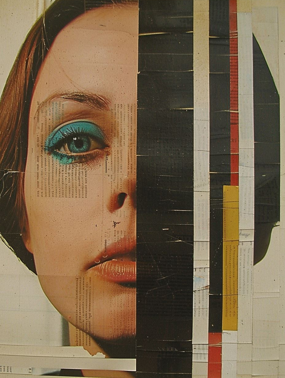 Geometric Fragmented Portrait Collage - Image 3