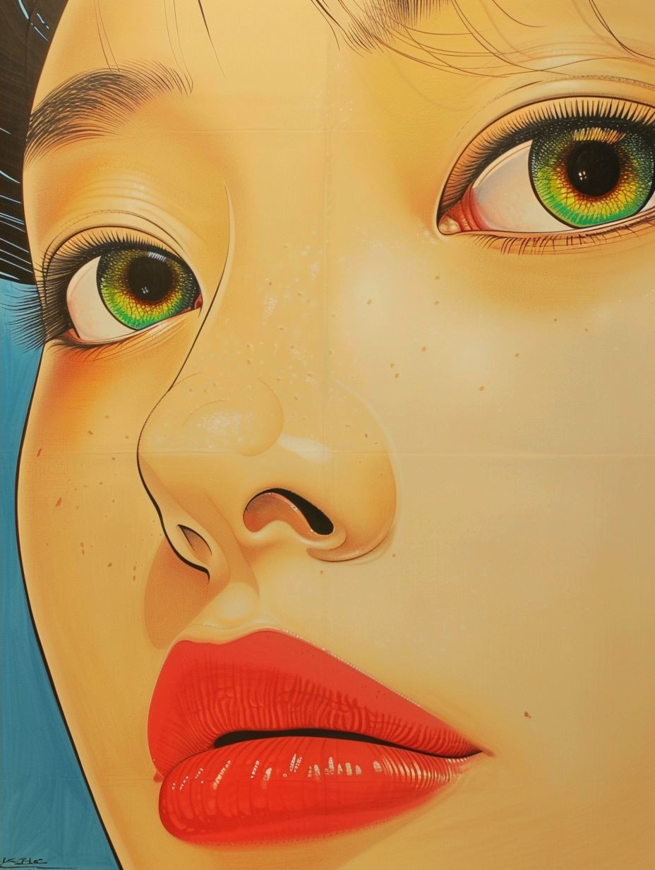 Ethereal Gaze in Soft Pastel - Image 2