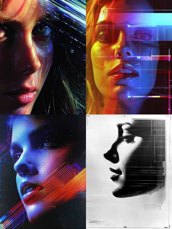 Prismatic Neon Cyber Portrait
