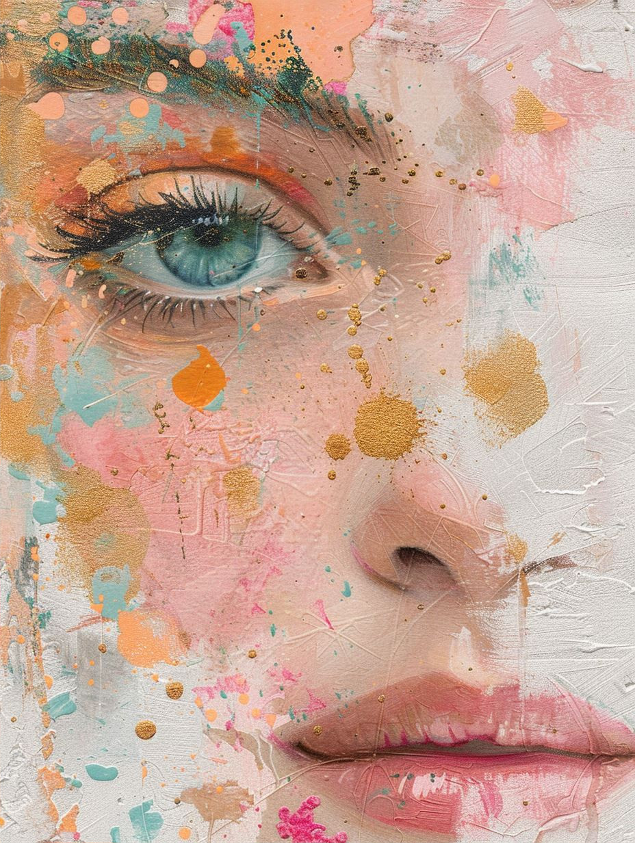 Abstract Pastel Visage - Image 2