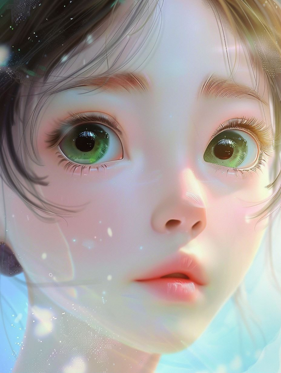 Ethereal Gaze of Luminescent Wonder - Image 1