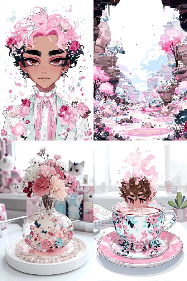 Pastel Pink Fantasy Art Collection