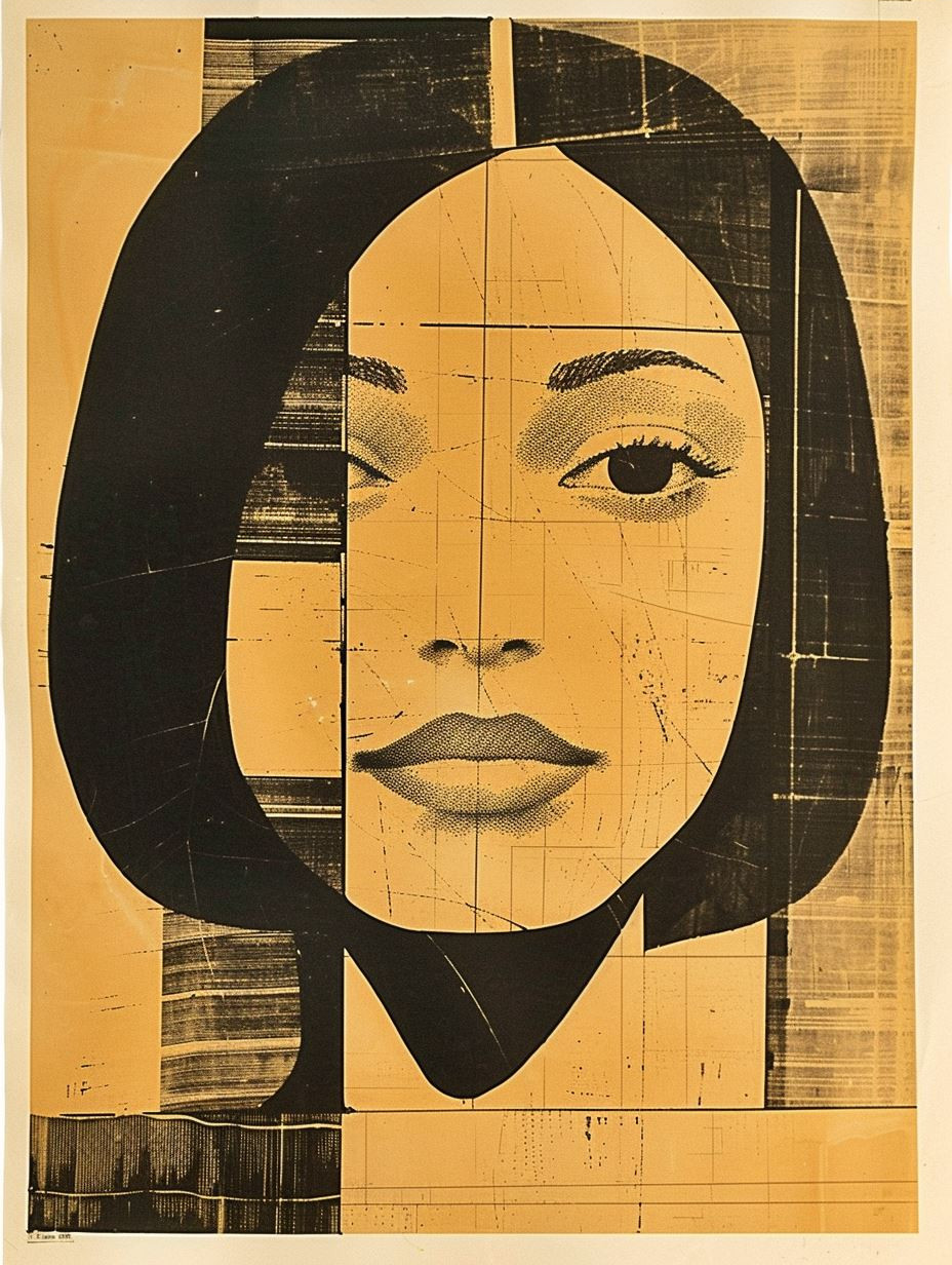 Geometric Cubist Portrait Study - Image 4