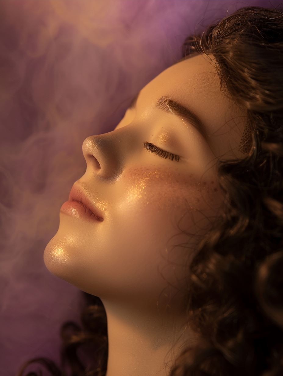 Ethereal Gaze in Violet Hues - Image 3