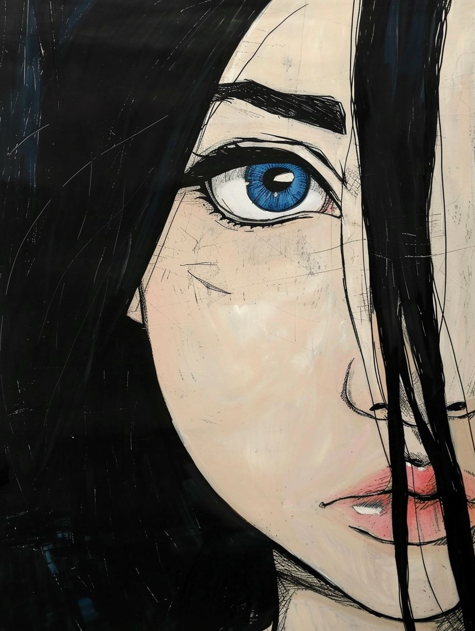 Melancholic Gaze Digital Portraits - Image 1