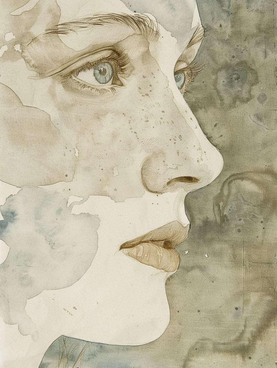 Ethereal Watercolor Fragmented Portraits - Image 1