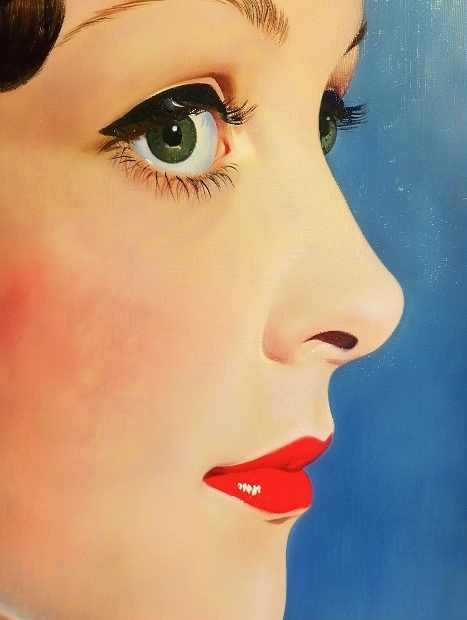 Vintage Mid-Century Glamour Portrait