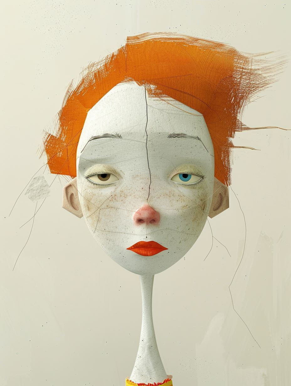 Fragile Melancholy in Pale Tones - Image 3