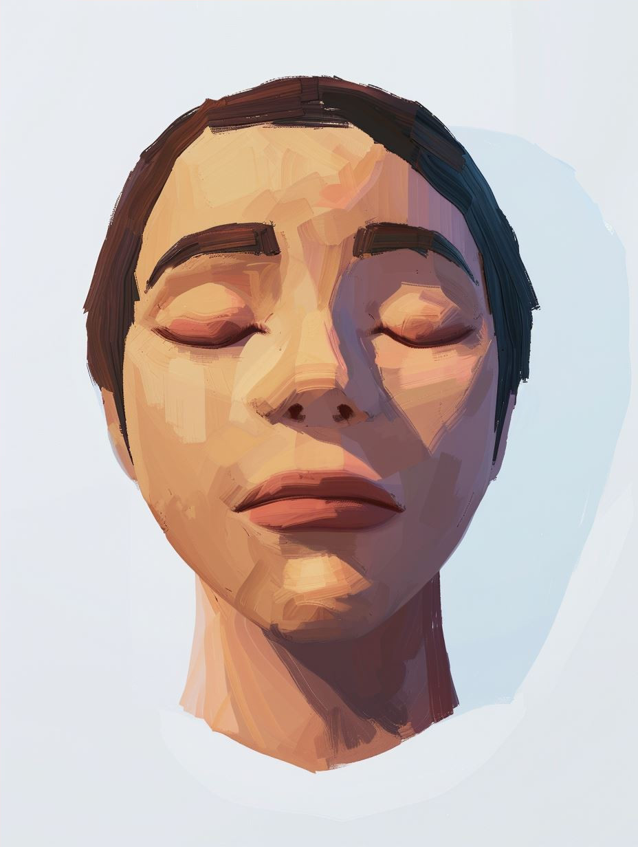 Luminous Gaze in Digital Oil - Image 4