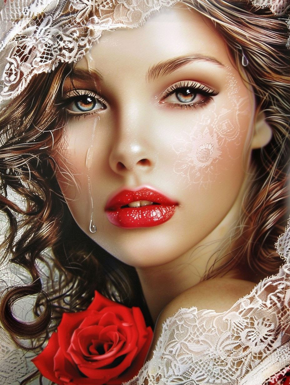 Lace and Crimson Tears - Image 1