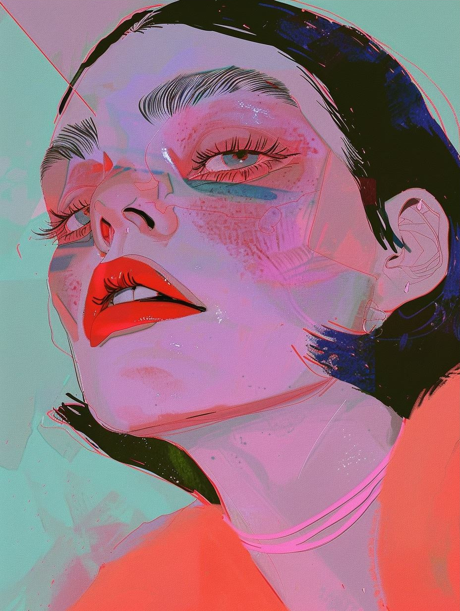 Neon Noir Digital Portraiture - Image 3