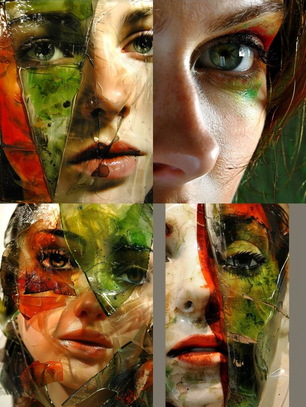 Fragmented Portraits of Abstract Emotion
