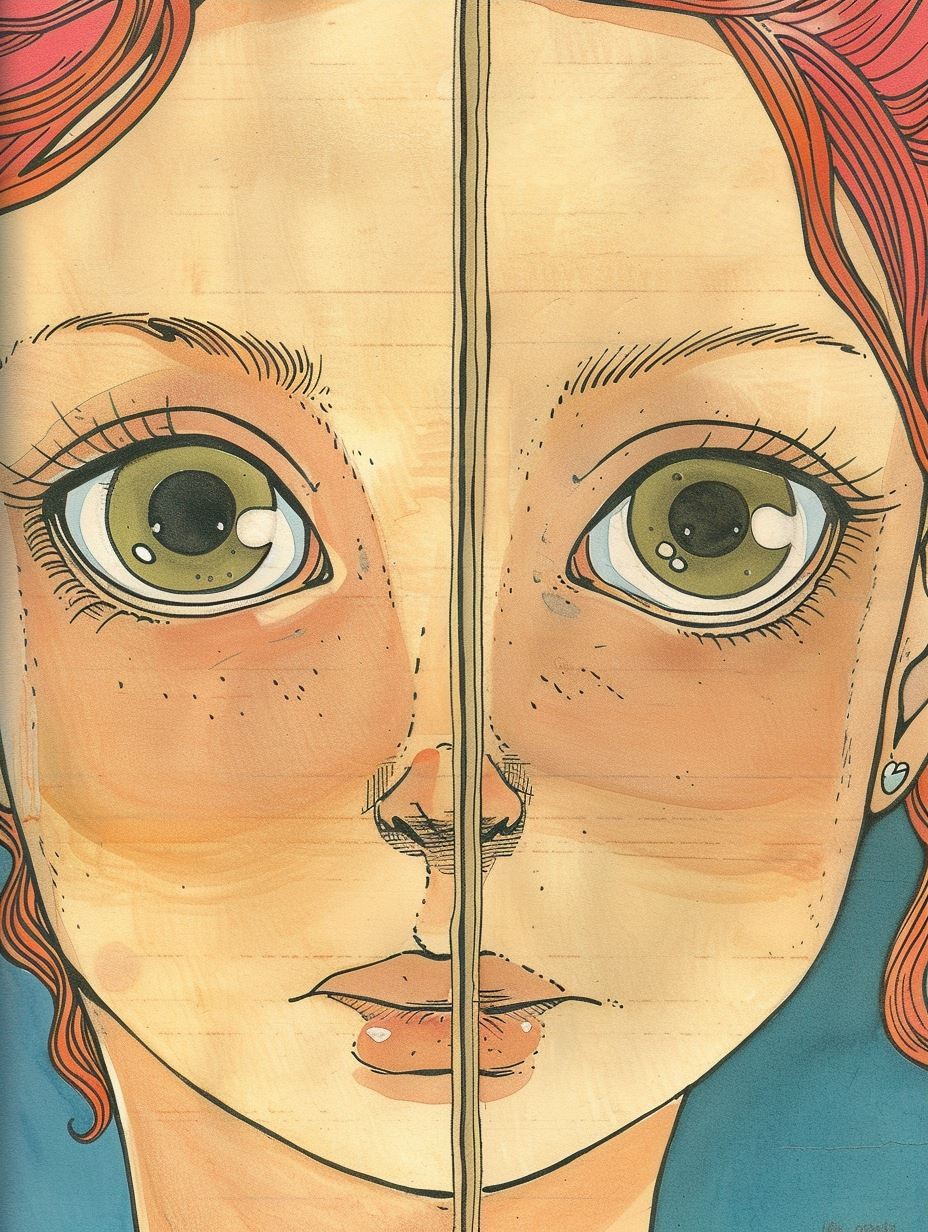 Ethereal Gazes in Watercolor Anime Style - Image 3