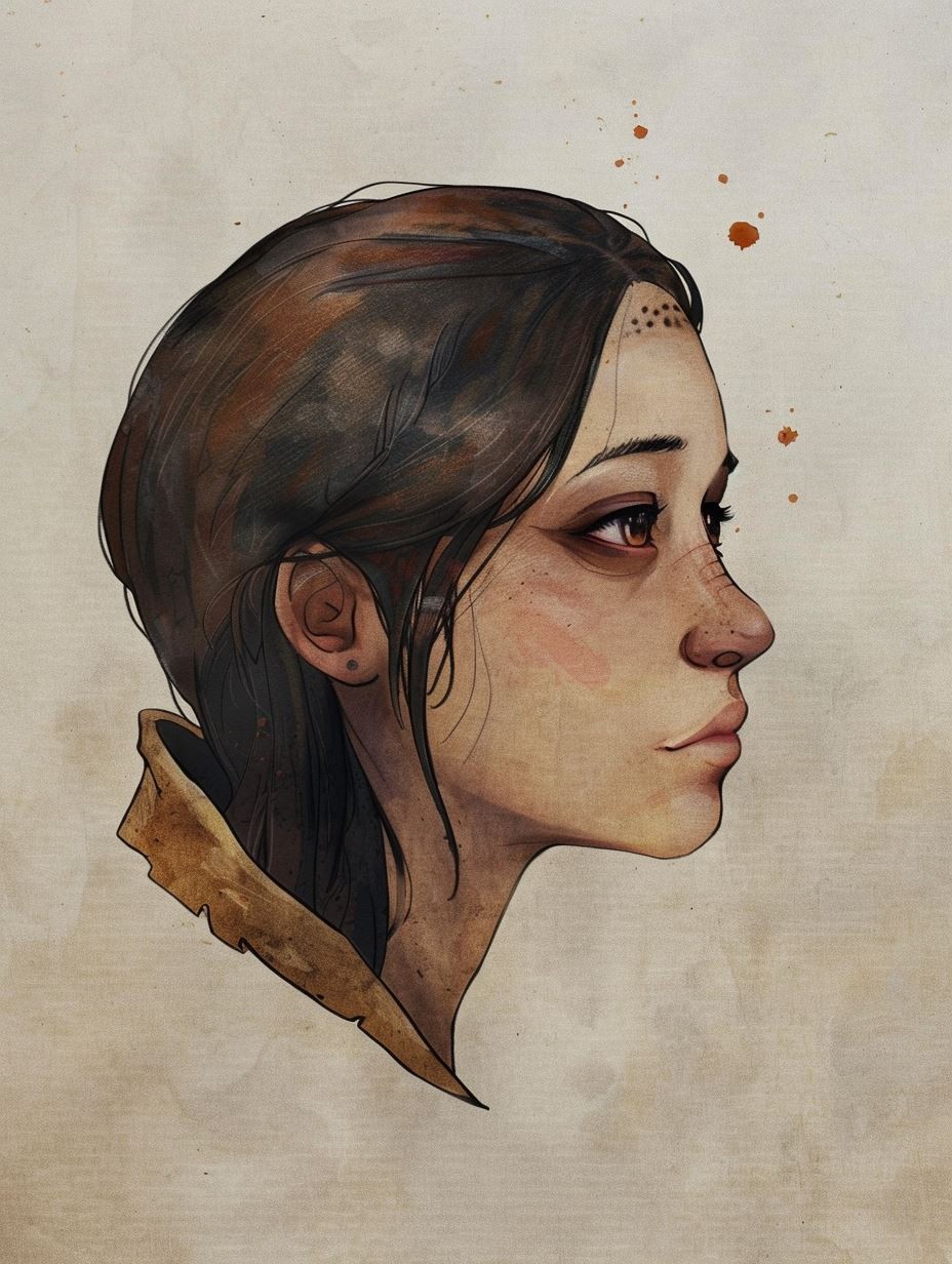 Rustic Watercolor Portrait Study