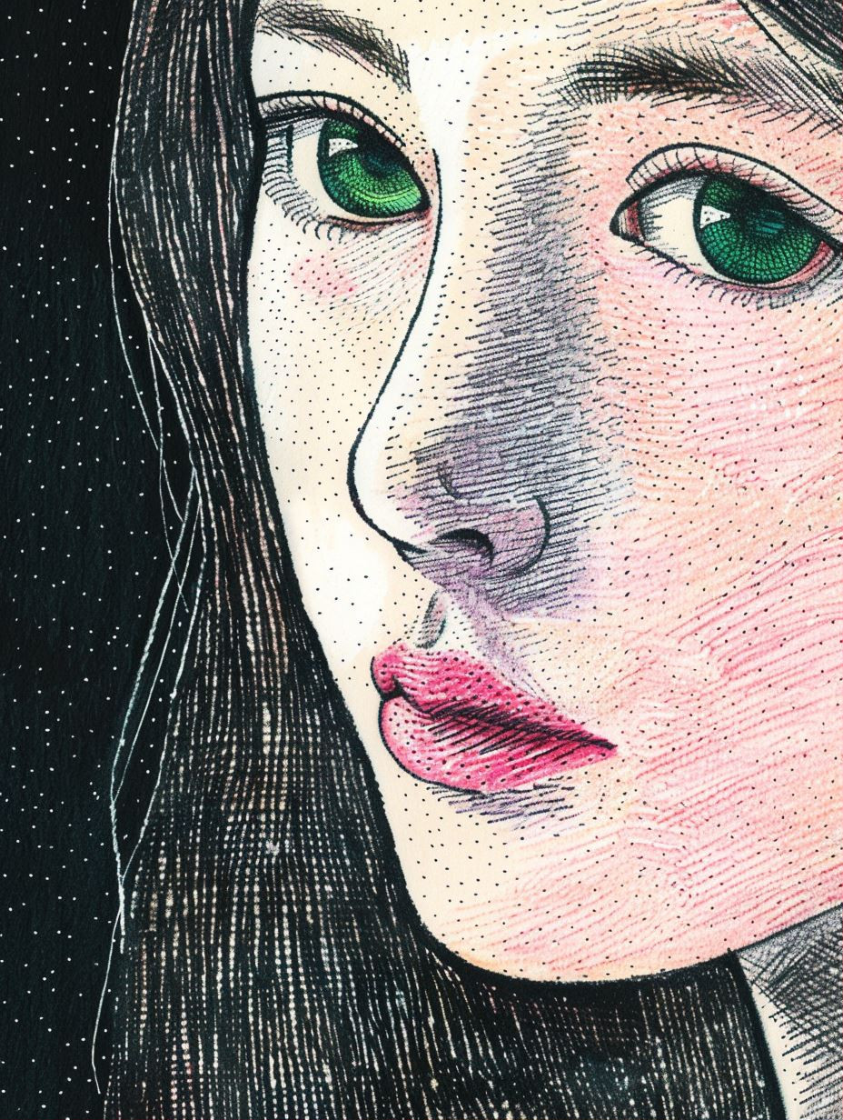 Stippled Neon Gaze - Image 1