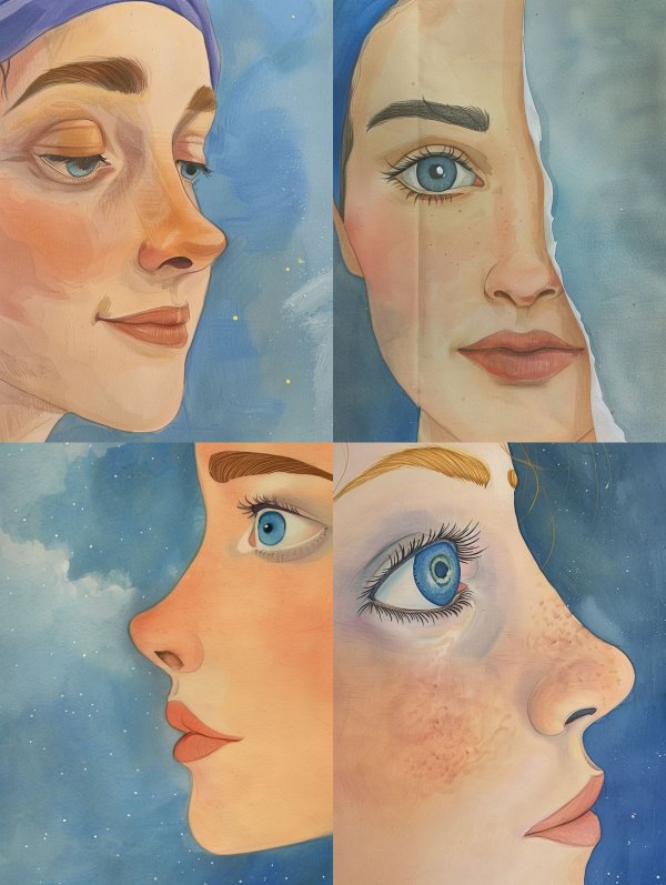 Four Faces of Ethereal Blue