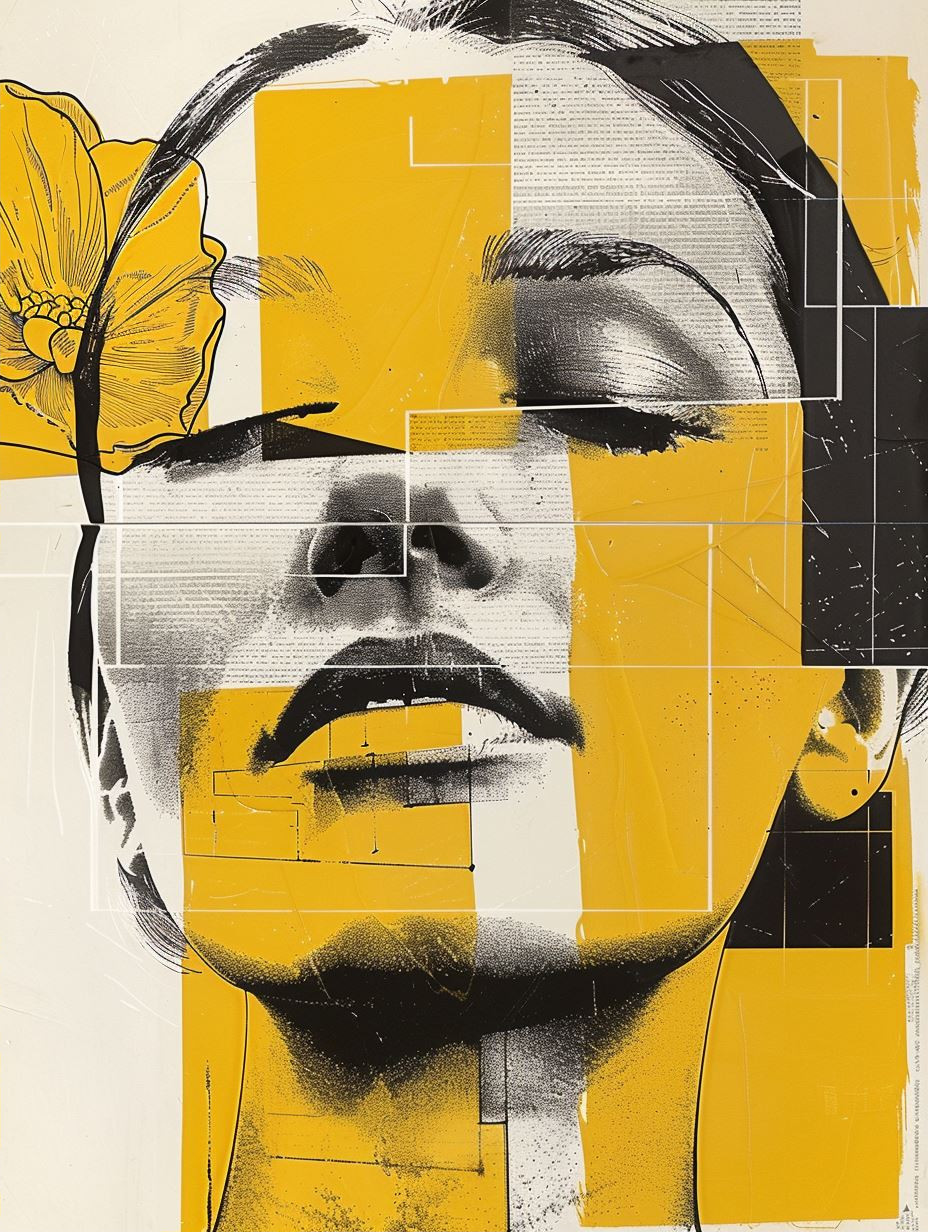 Fragmented Portraits in Yellow - Image 2
