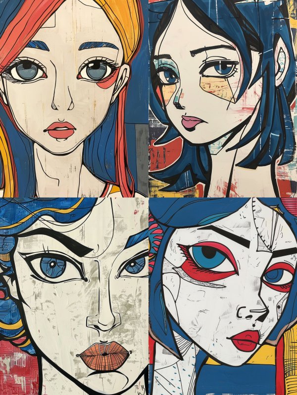 Four Faces of Modern Stylized Art