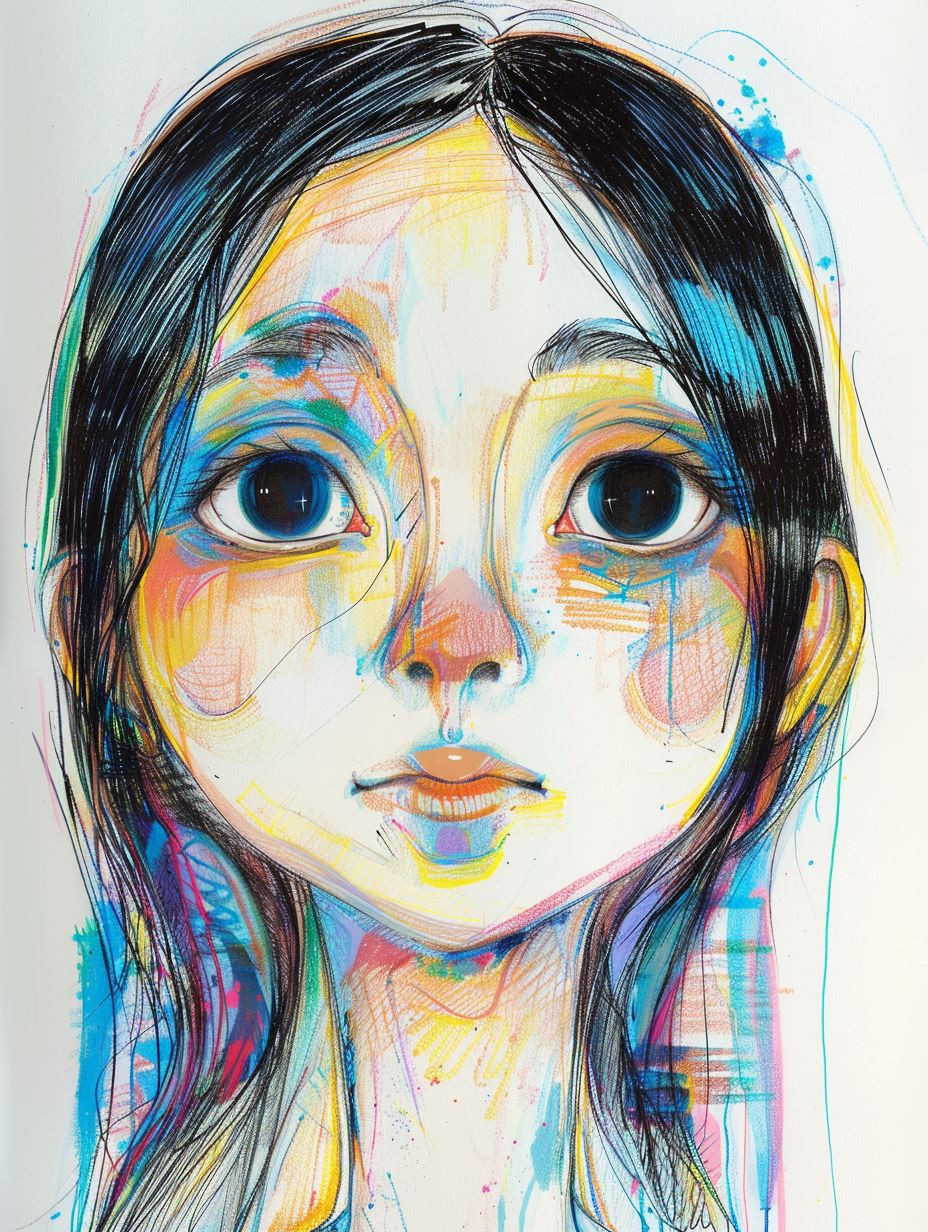 Vibrant Visions of Ethereal Faces - Image 1