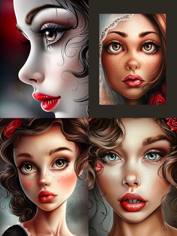 Ethereal Beauty: A Digital Portrait Collection