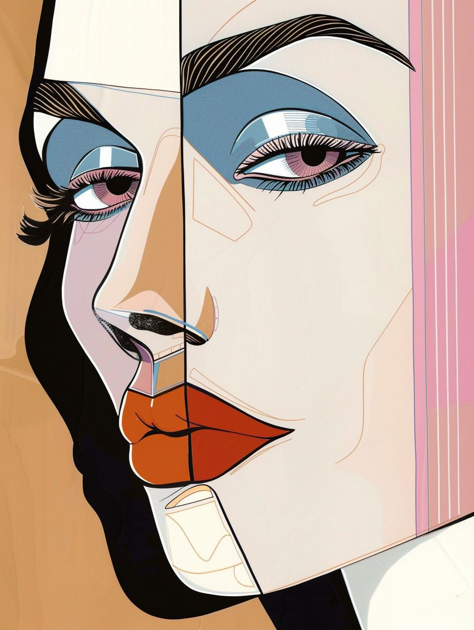 Fragmented Beauty: A Cubist Study - Image 1