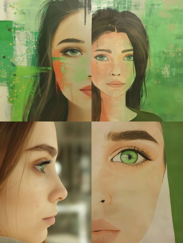 Ethereal Green Portrait Studies