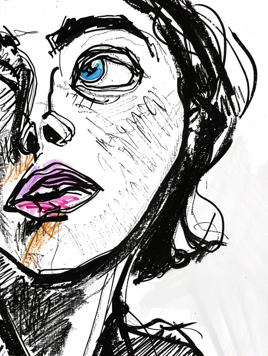 Neon Sketch Portrait - Image 2