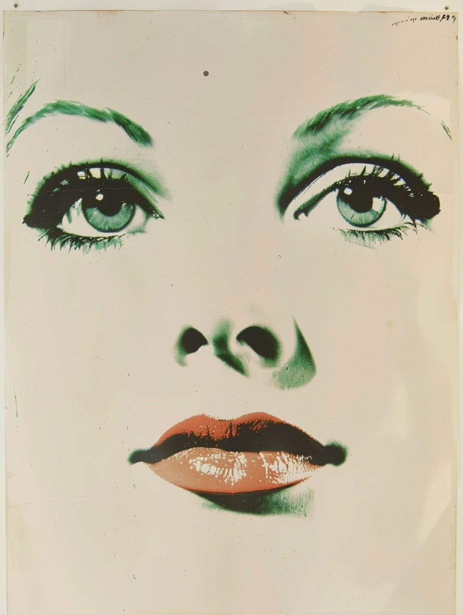 Pop Art Portraits in Green and Monochrome - Image 1