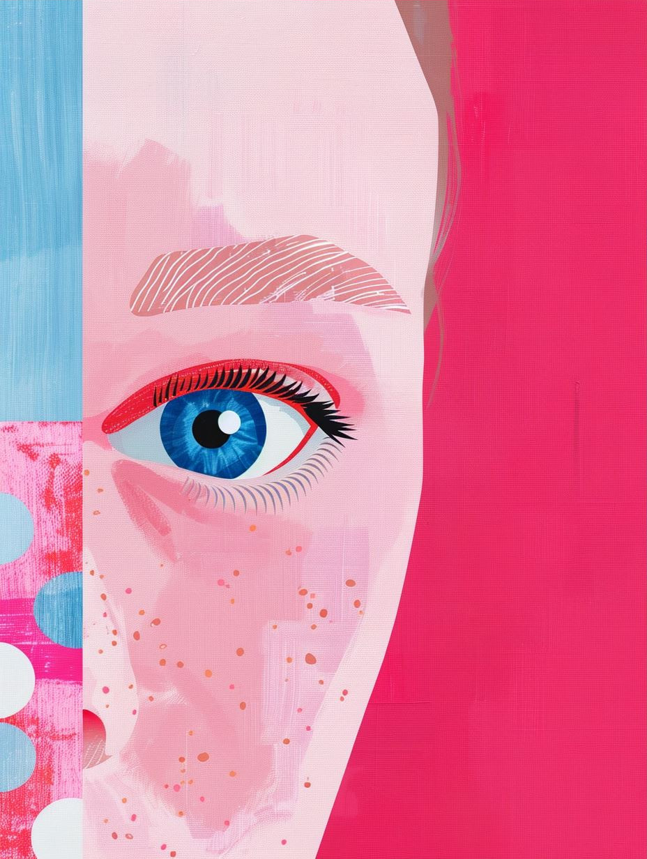 Neon Collage Portrait Art - Image 3