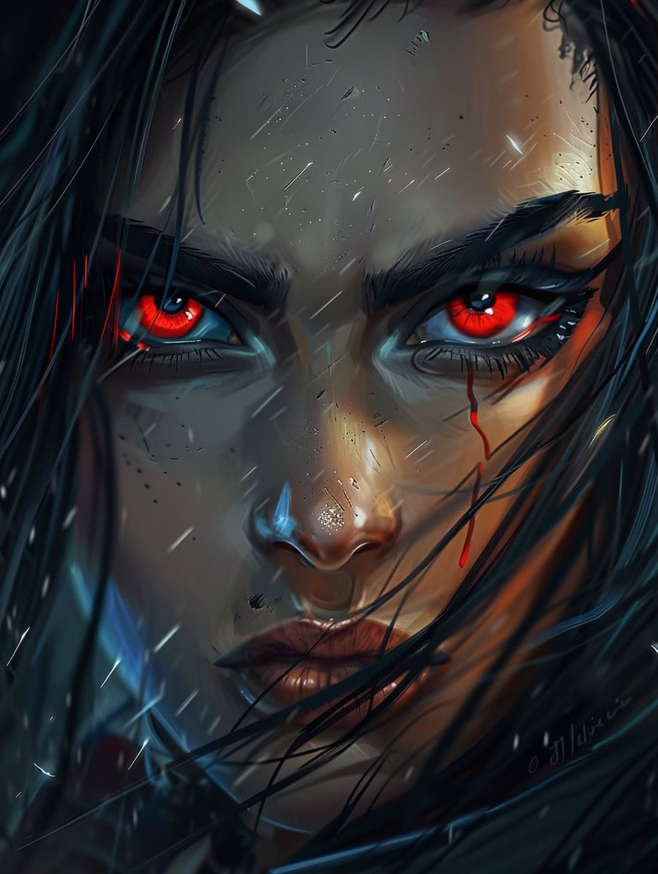 Crimson Gaze Dark Fantasy Portraits - Image 1