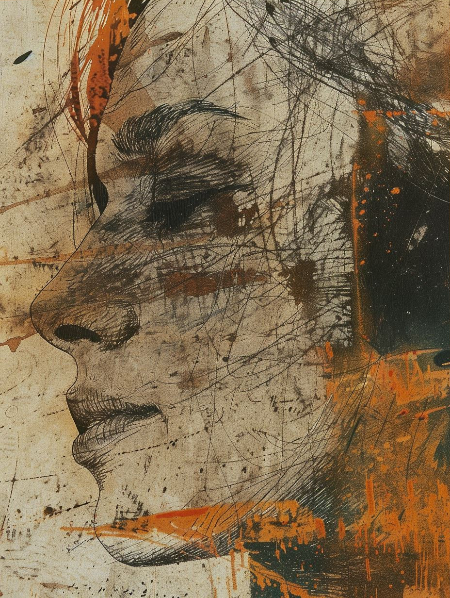 Fragmented Portraits in Ochre - Image 3